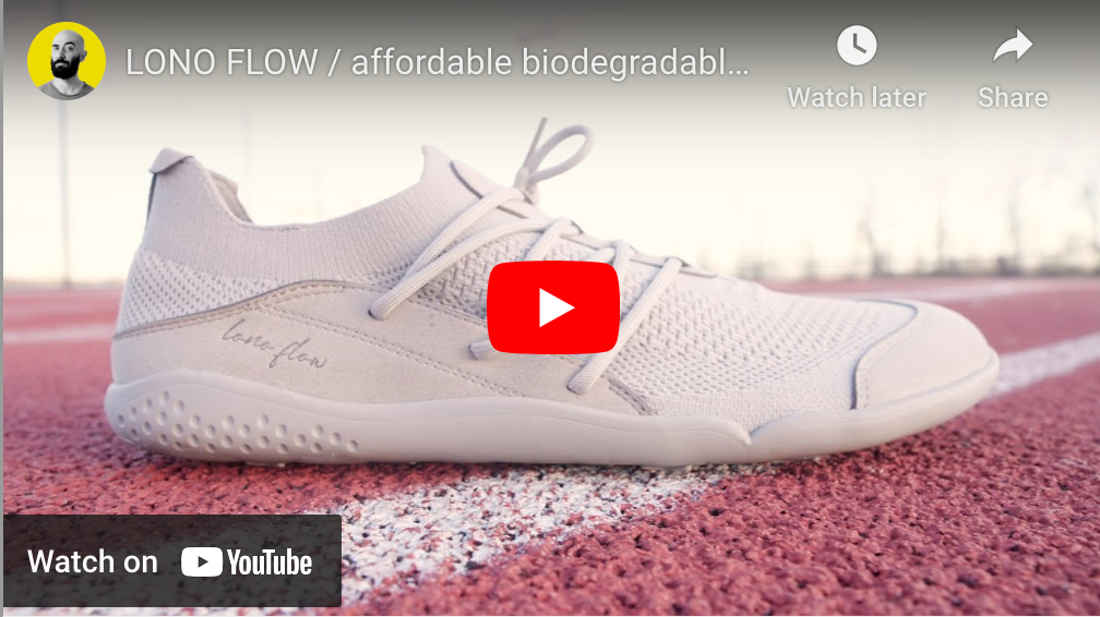 LONO FLOW / affordable biodegradable barefoot multi-purpose trainers by Andrew folts